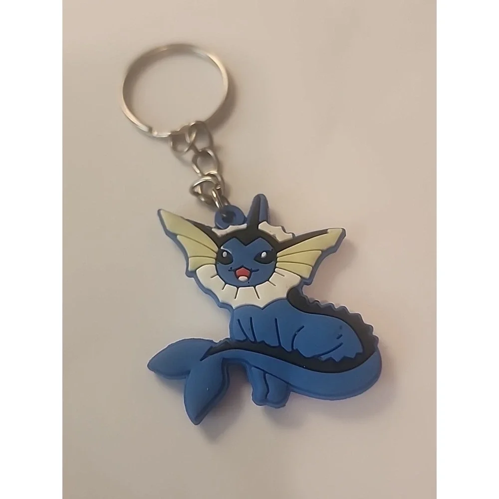 Small Vaporeon Pokémon 2 Sided Rubber Keychain‎